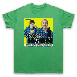 Exploding Heads Podcast Sports Horn Square Photo Logo Mens Green T-Shirt